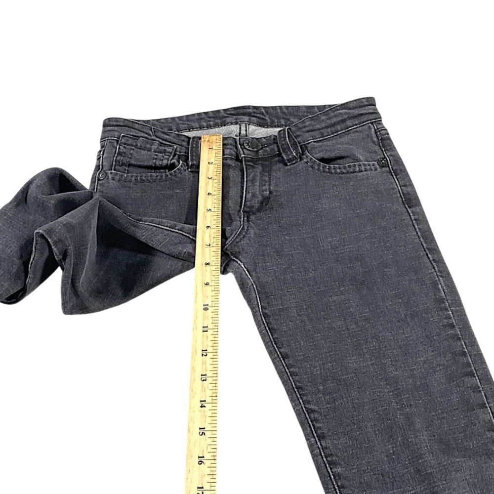 BCBGMAXAZRIA Jeans Womens 26 Graphite Slim Straight Long Biker Rockstar Y2K Club - Picture 7 of 15